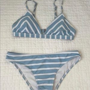 Blue and white SHEIN bikini